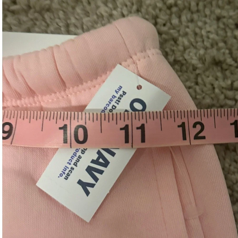 NWT Old Navy Kids Wide Leg Fleece Sweatpants Pink XS 5 Drawstring Pockets